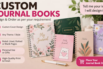 design beautiful journals, notebooks and planners for KDP