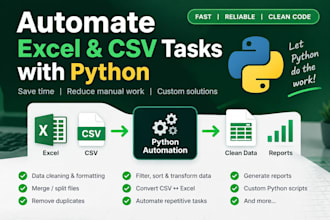 automate excel and CSV tasks with python