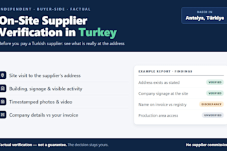 verify a turkish supplier on site with photo and video evidence