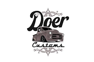 design corporate retro logo for hot rod custom shop
