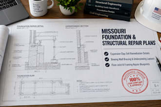 be your structural engineer for missouri foundation and framing repair blueprint