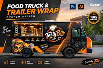 design food truck and food trailer wrap
