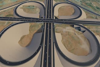 create 3d road, highway, and infrastructure visualization