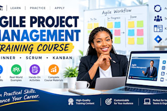 create an agile project management training course for beginners