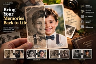restore repair and colorize your old damaged photos