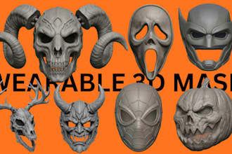 sculpt 3d mask model halloween mask anime mask 3d cosplay mask for printing