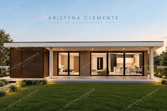 create 2d 3d floor plans and 3d house design for 1 floor