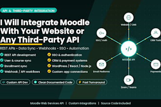 integrate moodle with your website or third party API