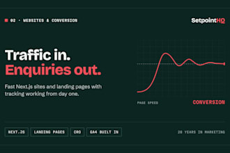 build a fast next js website or landing page with ga4 tracking and cro
