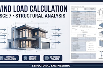 do wind load calculation, asce 7 wind load analysis and structural calculations