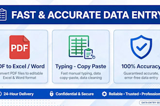 do data entry and typing work