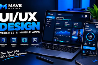 design modern UI UX for website and mobile app