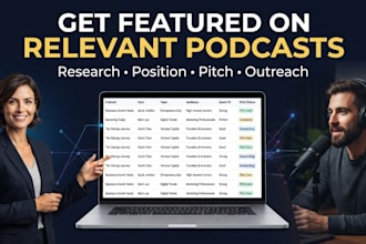 promote you as a guest on relevant podcasts