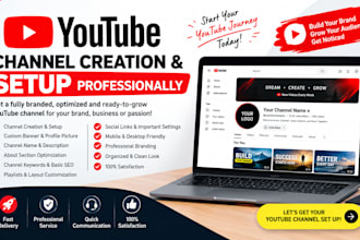 create and setup youtube channel professionally