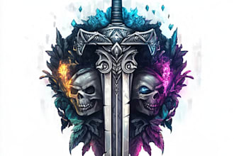 create a fantasy game logo