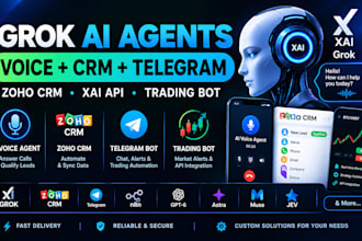 grok bot voice agent zoho CRM jev muse code xapi astra gpt6 telegram trading bot