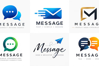 design a professional communication, chat, email, or messaging  message logo