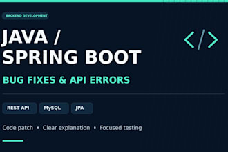 fix java spring boot bugs and rest API errors