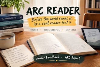 arc read your book and provide an honest reader report