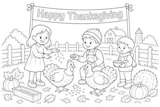 create customized coloring book kdp amazon thanksgiving