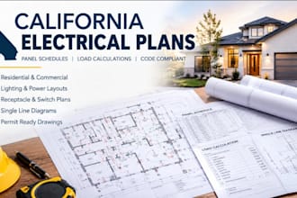 design california electrical plans, panel schedules and load calculations