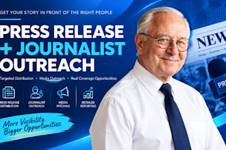 distribute press releases with journalist outreach and premium media