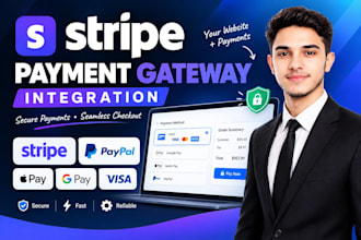 integrate stripe or payment gateway into your website