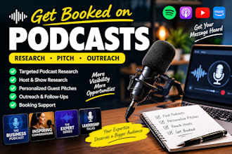 get you booked on podcasts with personalized guest outreach
