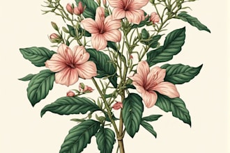 craft a beautiful botanical or floral illustration