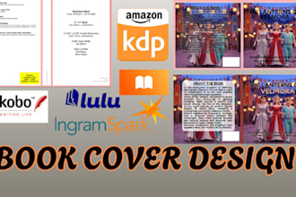 design book cover edit, format book cover for amazon kdp book cover redesign