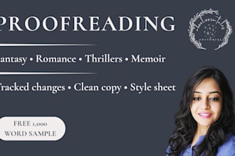 proofread your fiction and nonfiction manuscripts
