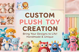 toy character design stuffed toy design plush toy design