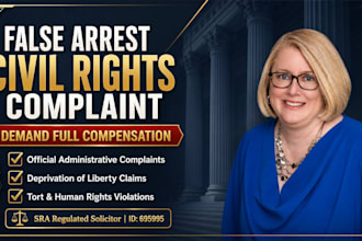 draft false arrest civil rights legal complaints for compensation tort claim