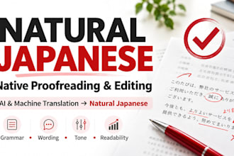 proofread and edit your japanese to sound natural and native