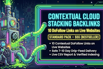 build contextual cloud stacking backlinks on live websites