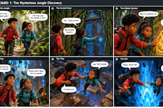 create character design animation storyboards animatics and short scenes