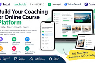 build satori teachable thinkific learnyst trainercentral quenza coaching website