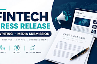 write fintech press release and submit to finance crypto media