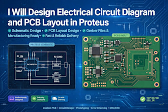 design electrical circuit diagrams and pcb layout in proteus