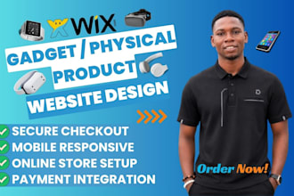 design a professional wix ecommerce website for gadgets and physical products