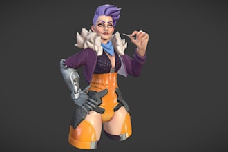 3d model character sculpting 3d game modelling statue rigging dnd 3d printing