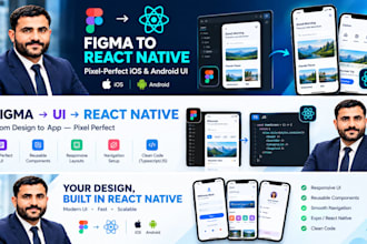 convert figma design to react native app UI for ios and android