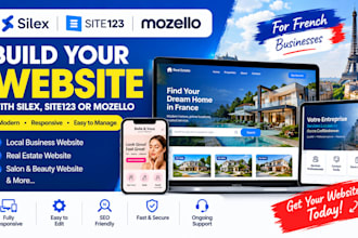 build silex site123 mozello website french local business real estate salon
