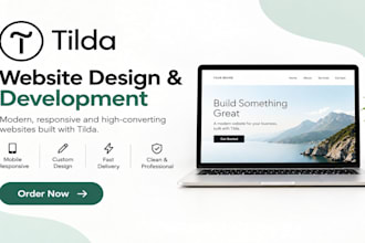 build landing page or beautiful business for your business using tilda