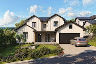 remodel exterior house facade,residential real estate building,elevation drawing
