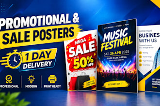 design promotional and sale posters for your business