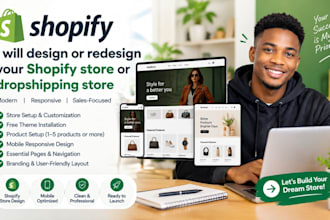 build shopify store, dropshipping store and ecommerce store