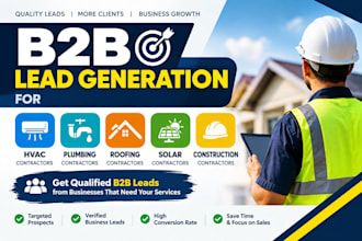 b2b lead generation for hvac plumbing roofing solar construction contractors