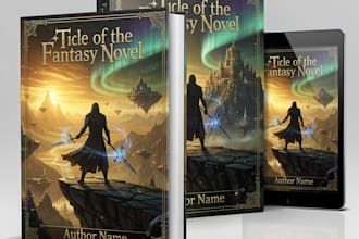 draw fantasy book cover, paperback, ebook hardcover