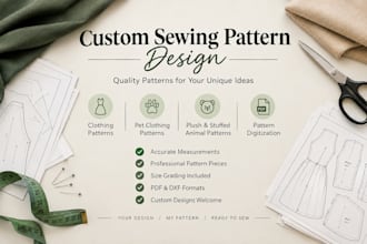 create custom plushie and stuffed animal sewing patterns
